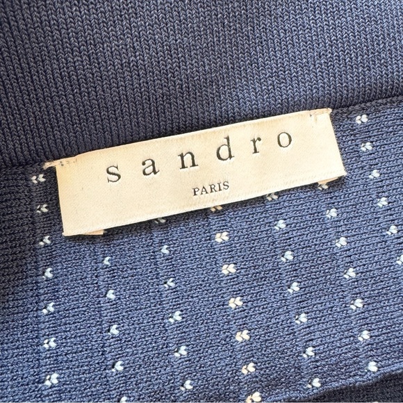 SANDRO • Fluted Ribbed-Knit Mini Skirt in Blue - Picture 7 of 11